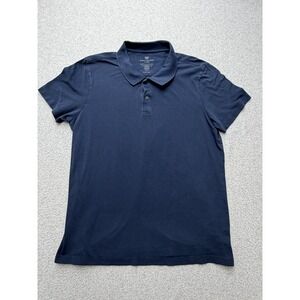 Mack Weldon Polo Shirt Mens XL Navy Blue Supima Cotton Stretch Casual Knit Top